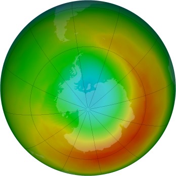 Antarctic ozone map for 1979-10